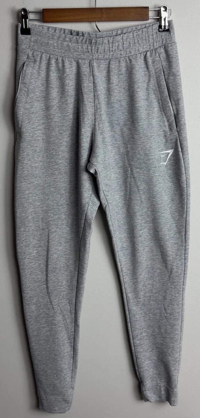 Gymshark Grey Joggers Sweatpants Size XS Embroidered Logo Athletic Pants Women’s